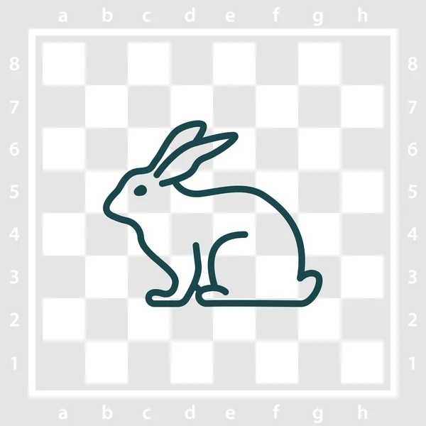 Conejo icono simple — Vector de stock