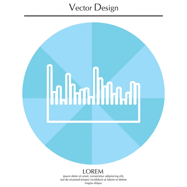 Ícone de música de som — Vetor de Stock