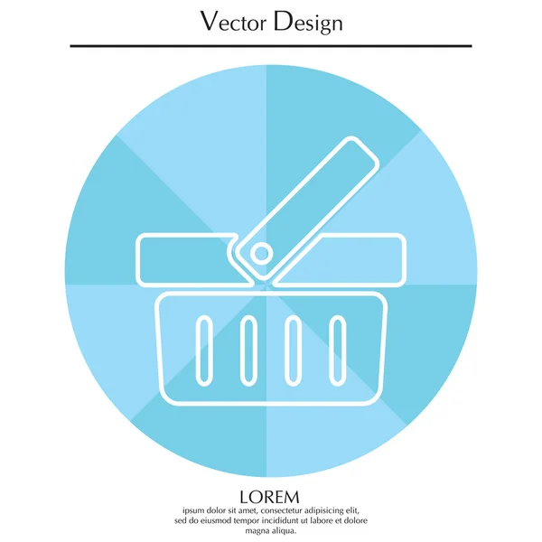 Ícone da cesta de compras — Vetor de Stock