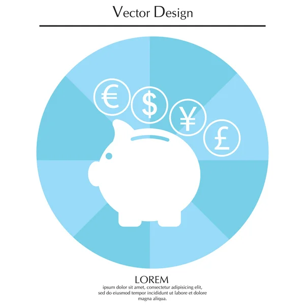 Icono de alcancía — Vector de stock