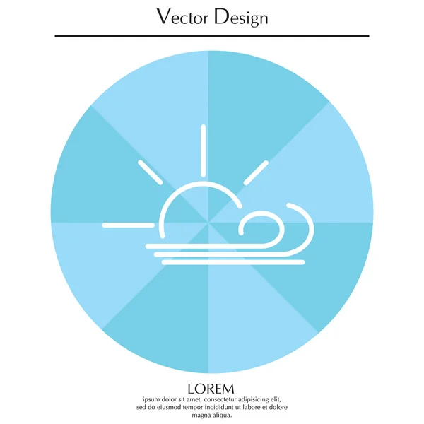 Diseño del icono del Sol — Archivo Imágenes Vectoriales