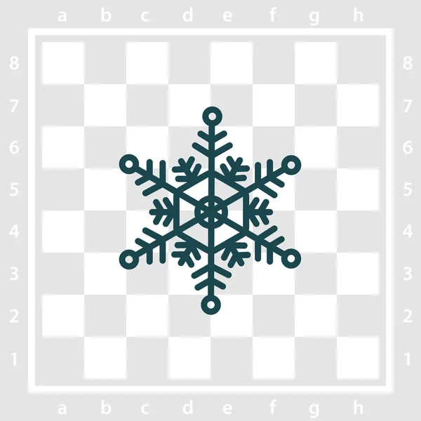 Icône ligne flocon de neige — Image vectorielle