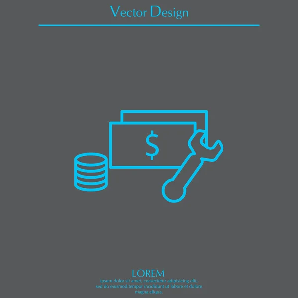 Setting the value icon — Stock Vector