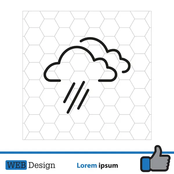 Icona meteo semplice — Vettoriale Stock