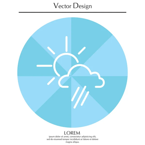 Design do ícone do sol — Vetor de Stock