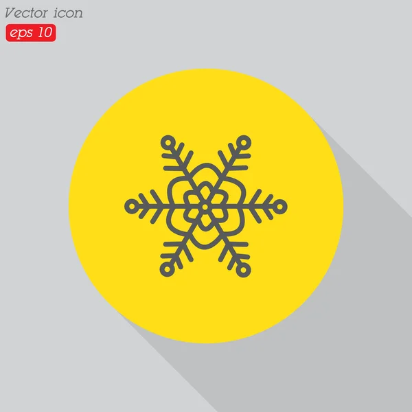 Copo de nieve icono simple — Vector de stock