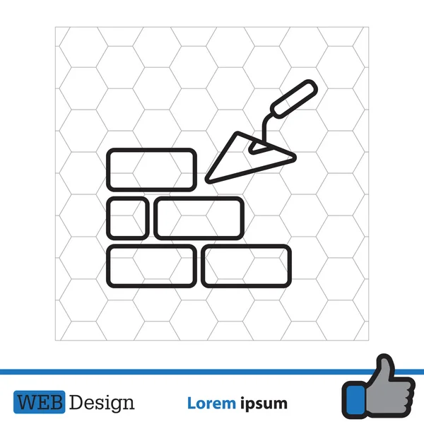 Truelle de maçonnerie et de construction — Image vectorielle