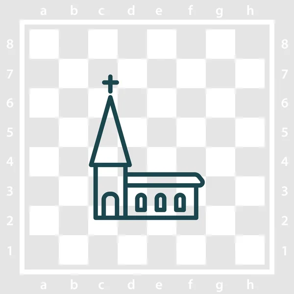 Igreja, ícone do templo — Vetor de Stock