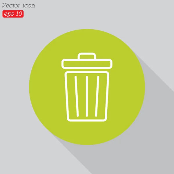 Design of Trash can icon — Stock Vector