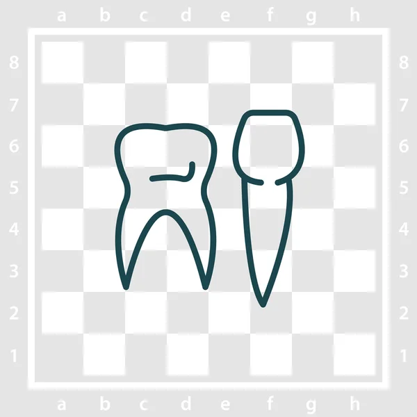 Tasarım diş simgesinin — Stok Vektör