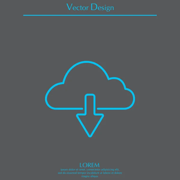Icono de almacenamiento en la nube — Archivo Imágenes Vectoriales