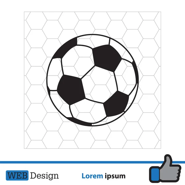 Дизайн иконки футбольного мяча — стоковый вектор