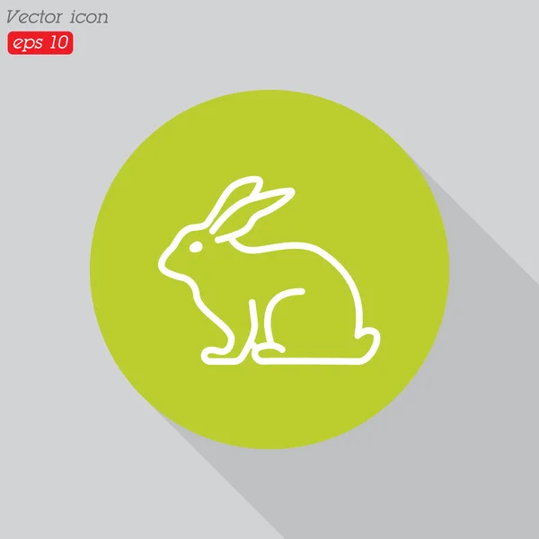 Conejo icono simple — Vector de stock