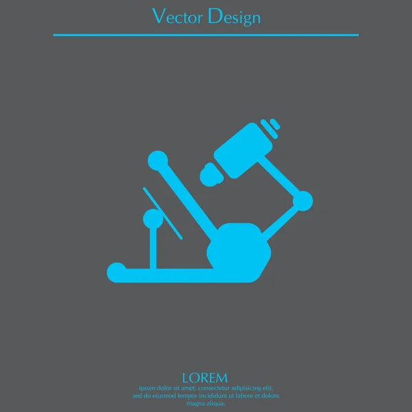 Icono de microscopio simple — Archivo Imágenes Vectoriales