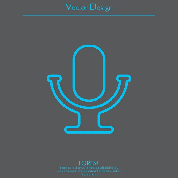 Дизайн иконки микрофона — стоковый вектор