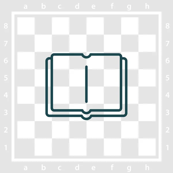 Libro abierto icono — Vector de stock