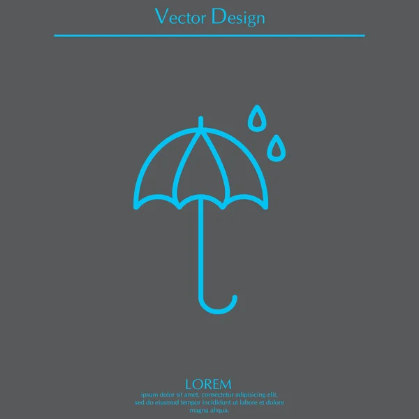 Icône de ligne de parapluie — Image vectorielle