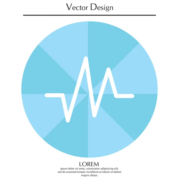Icône de fréquence cardiaque — Image vectorielle