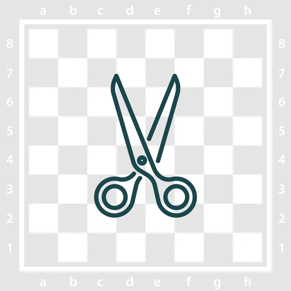 Ikona čáry nůžky — Stockový vektor