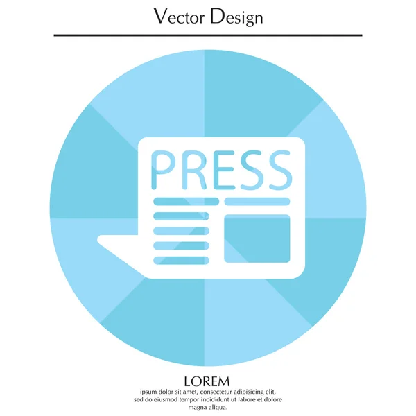 Icono de prensa web — Vector de stock