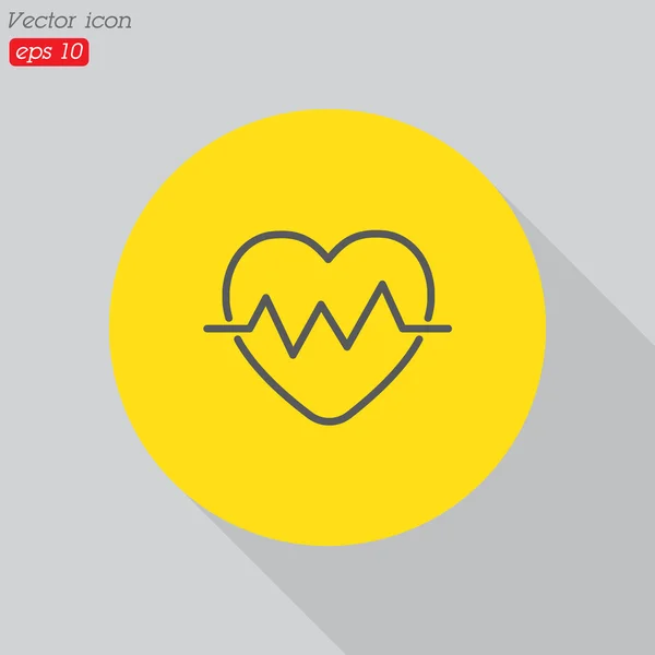 Herz-Kardiogramm-Linie Symbol — Stockvektor