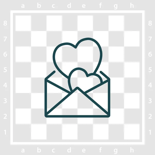 Aşk mektubu simgesi — Stok Vektör