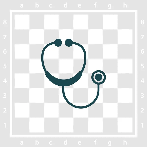 Progettazione dell'icona dello stetoscopio — Vettoriale Stock