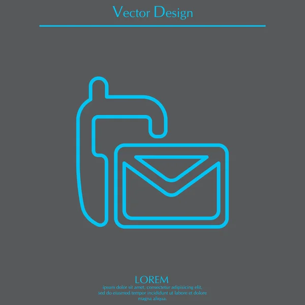 Icono de línea sms — Vector de stock