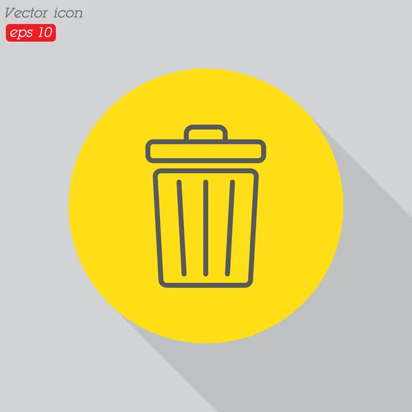 Design of Trash can icon — Stock Vector