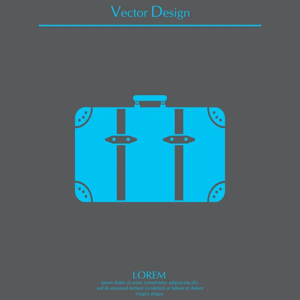 Icône valise bagages — Image vectorielle