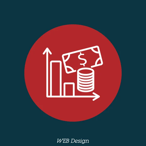 Grafico Icona piatta — Vettoriale Stock