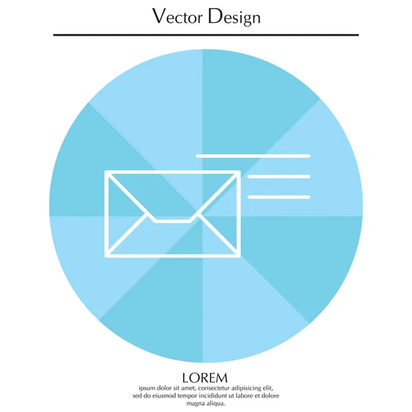 Ligne Pictogramme du courrier — Image vectorielle