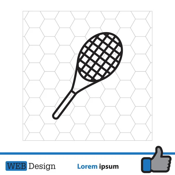 Raqueta de tenis icono — Vector de stock