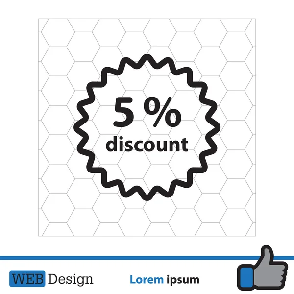 Porcentajes icono circular — Vector de stock