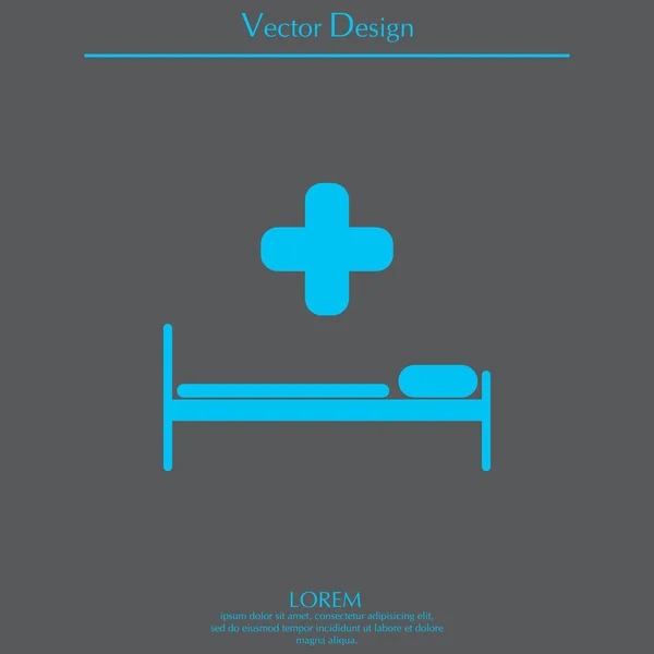 Diseño del símbolo del hospital — Vector de stock