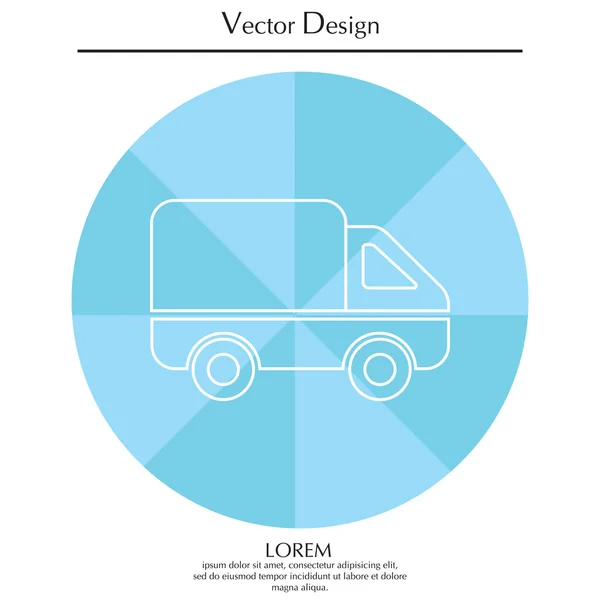 Ícone plano de entrega — Vetor de Stock