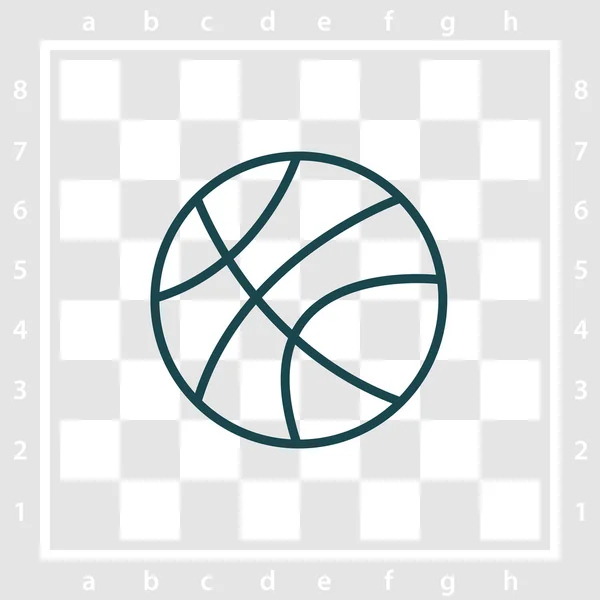 Basketbollsikon — Stock vektor