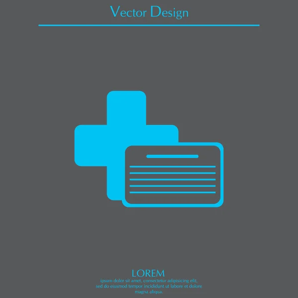 Icono de documentos médicos — Vector de stock