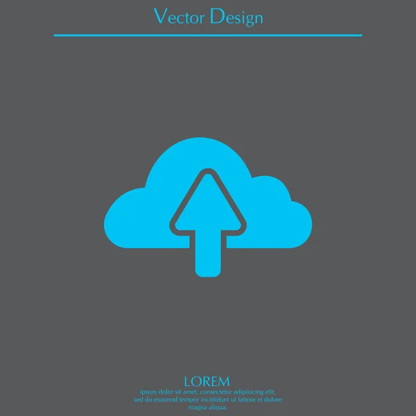 Icône de stockage cloud — Image vectorielle