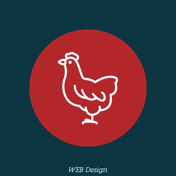 stock vector domestic Hen icon