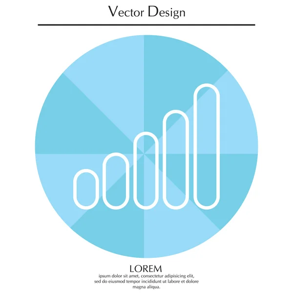 Gráfico Icono plano — Archivo Imágenes Vectoriales