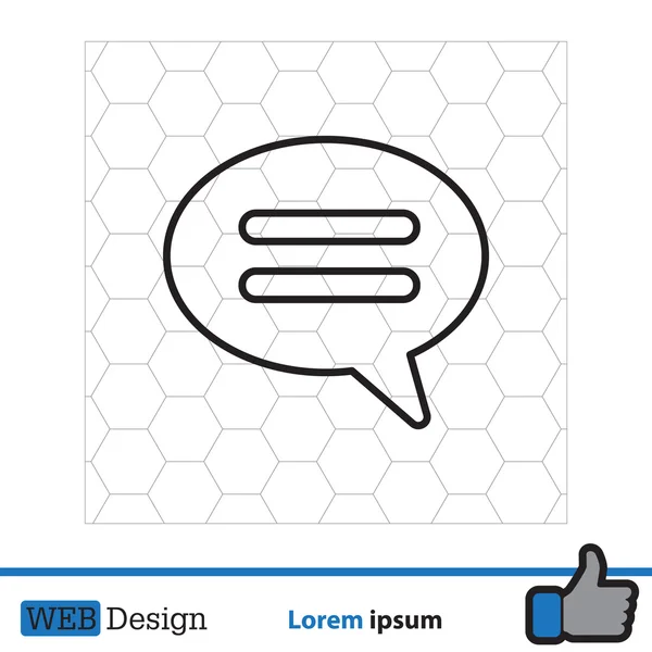 Comment line icon — Stock Vector