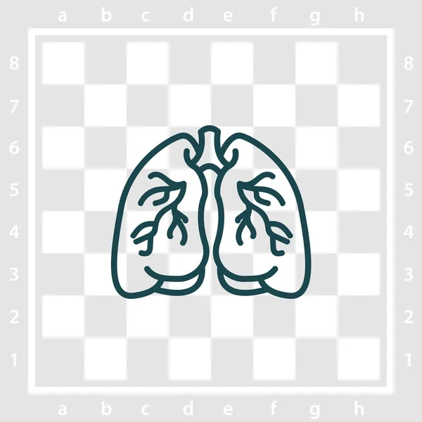 Lungs线图标 — 图库矢量图片