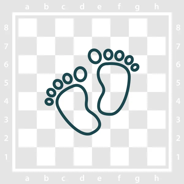 Footprints simple icon — Stock Vector