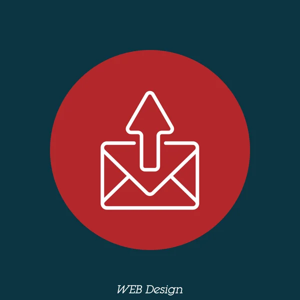 Enveloppe icône de message électronique — Image vectorielle