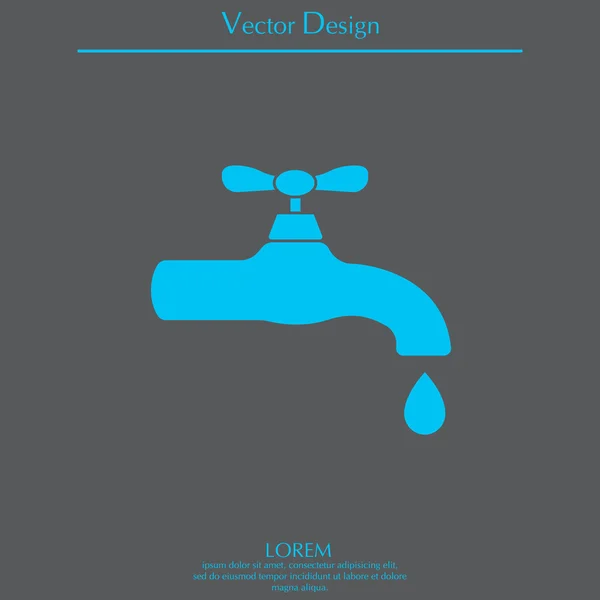 Pictogram waterkraan — Stockvector