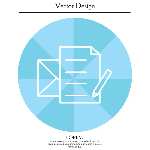 Enveloppe icône de message électronique — Image vectorielle