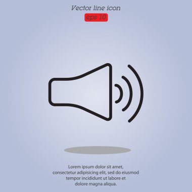 ses ayarı düz simgesi