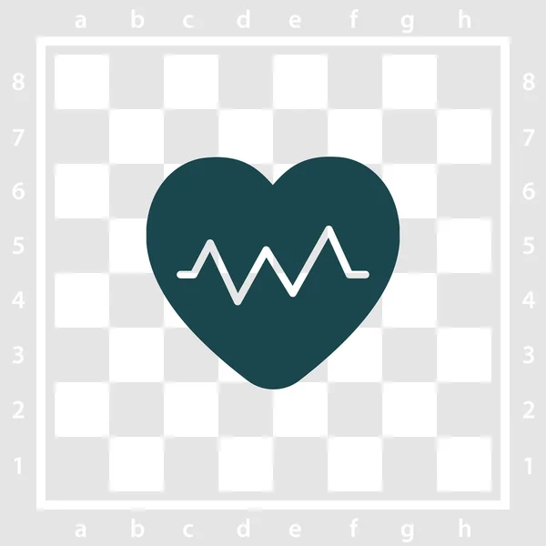 Icono de línea de cardiograma corazón — Vector de stock