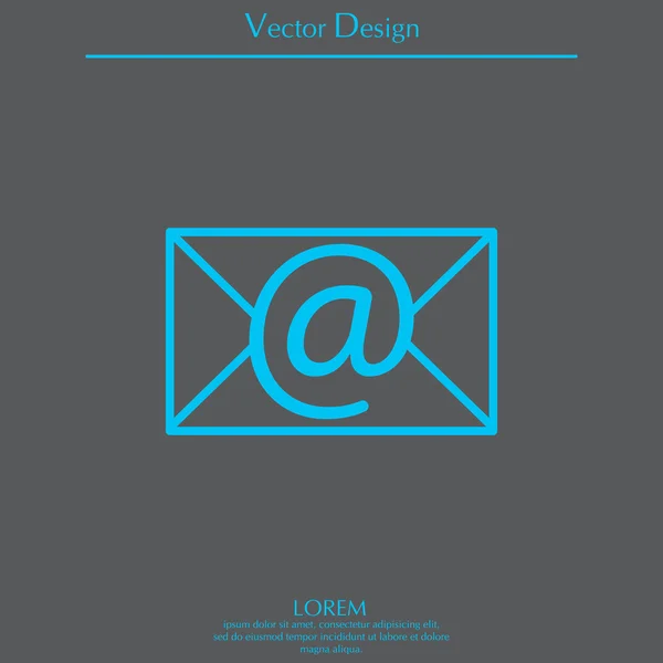 Envolvente mensaje de correo electrónico icono — Vector de stock